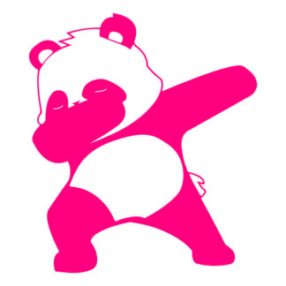 Dabbing Panda Decal (Hot Pink)